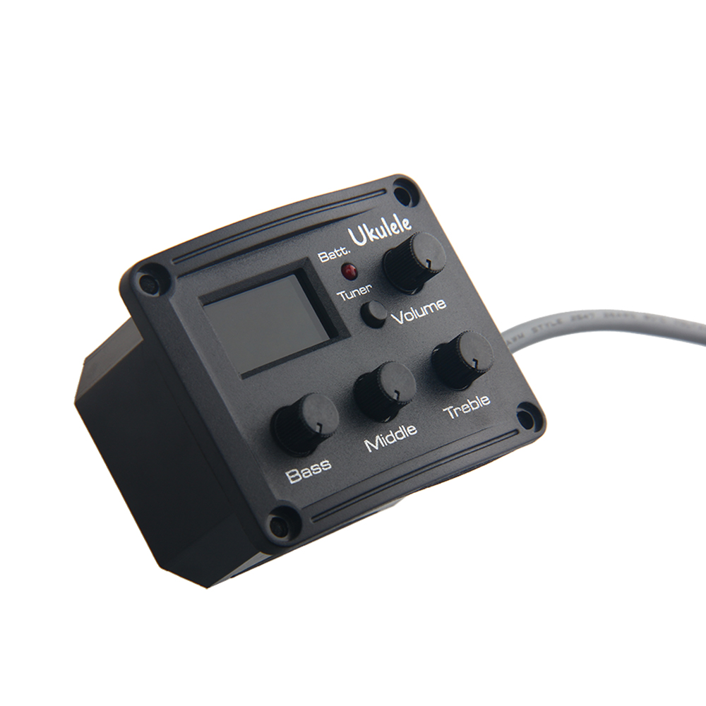 NEU 3 Band EQ Tuner Ukulele UKE Pickup Equalizer W / Piezo Transducer 589_Musical Instrument